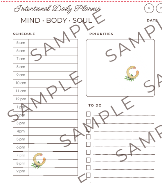 Intentional Daily Planner - Printable PDF